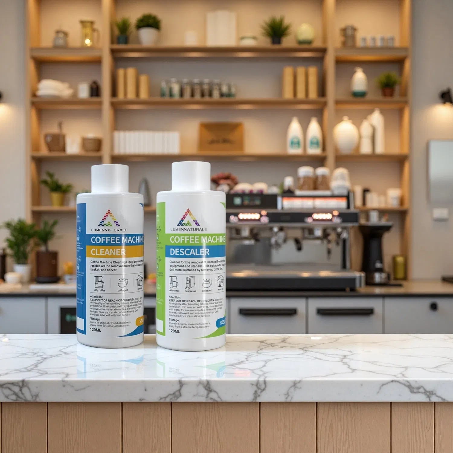 Intensive Coffee Machine Cleaning Set Features Descaler and Cleaner