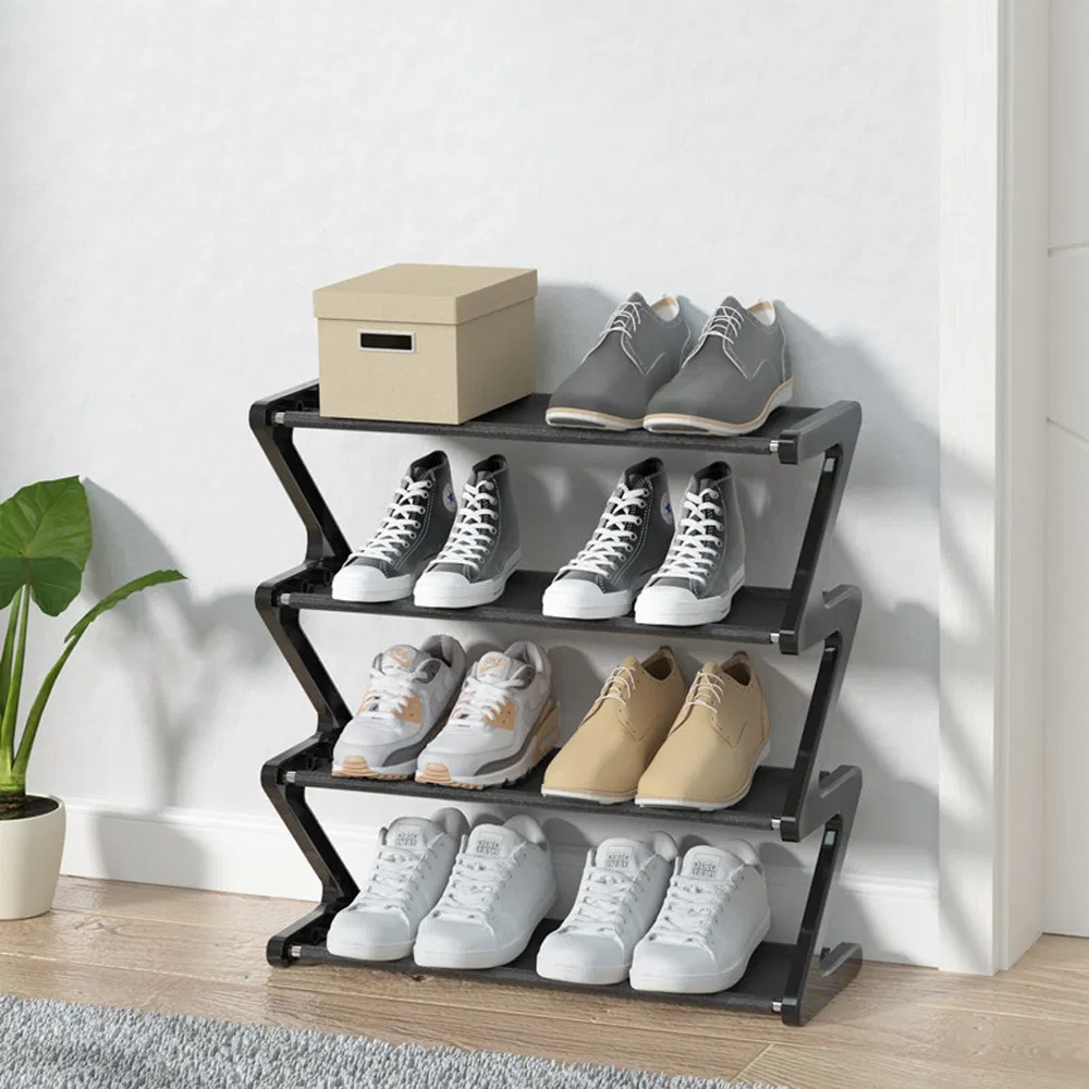 Foldable Shoe Shelf Breathable Indoor Shoe Cabinet Compact Dormitory Storage Solution