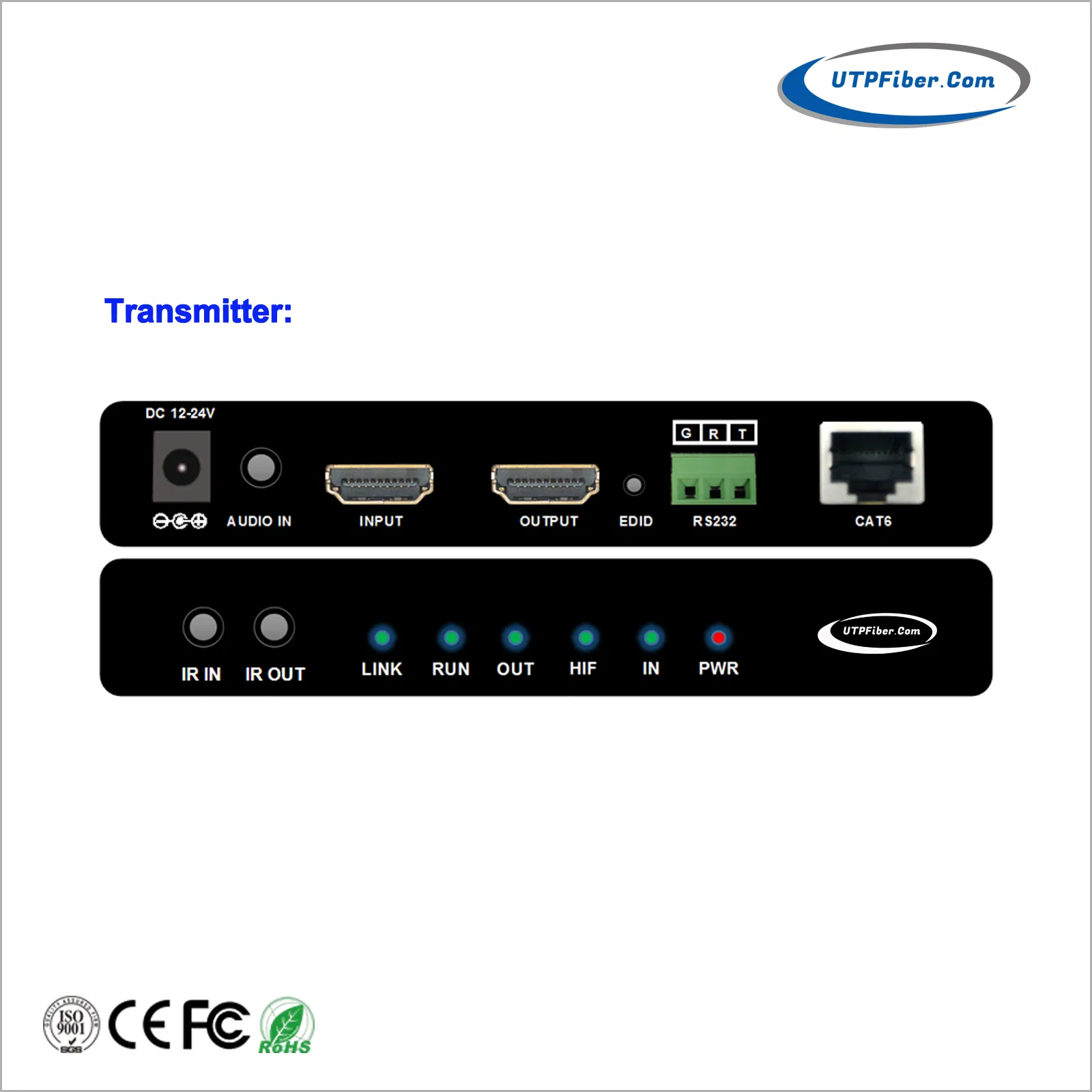 HDMI HDBaseT Extender 4K 60 Гц с RS232 и ИК