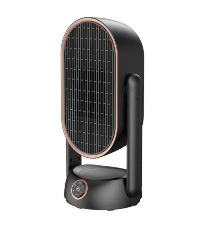 Household Portable Mini Low-Noise Electric Stand Fan Heater, Space PTC Ceramic Heater for Winter