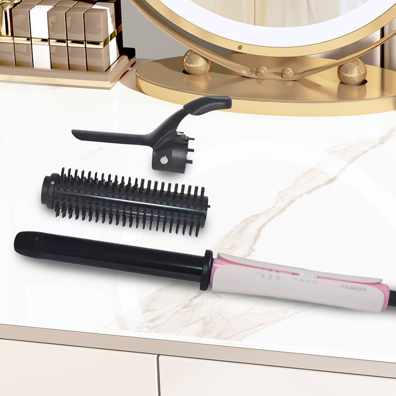 New Fashion PTC Heating Element Hair Curler Brush with Removeable Curling Portable Hair Iron Brush