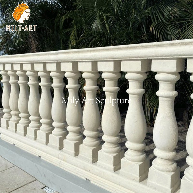 High Quality Morden Style White Column Stone Baluster Marble Handrial