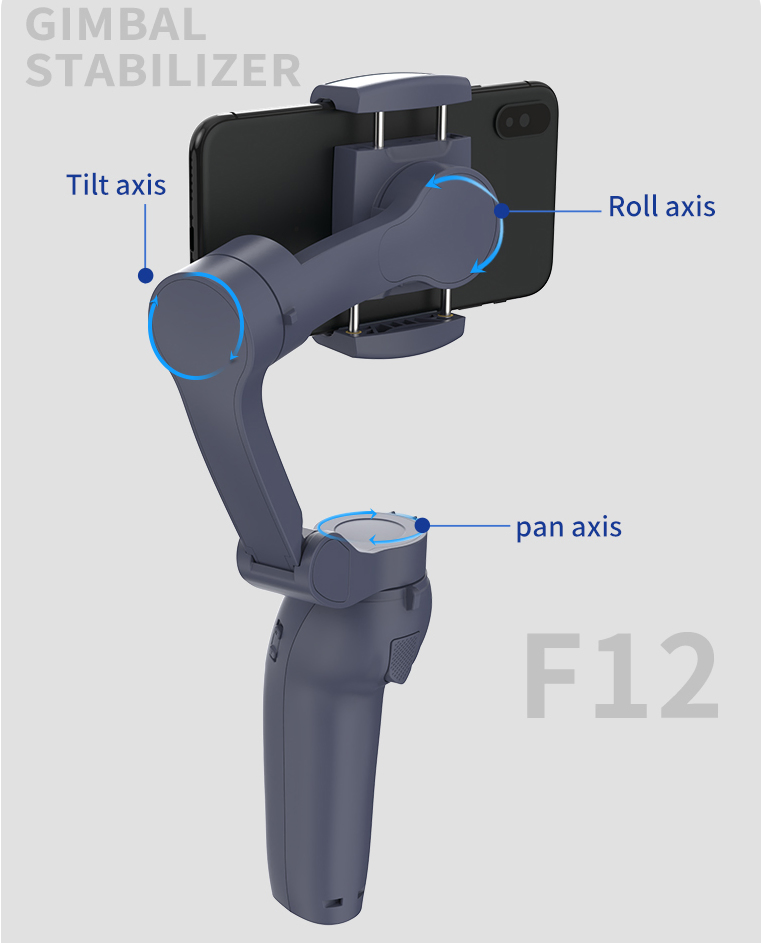 Стабилизатор-монопод F12 с Bluetooth для смартфонов