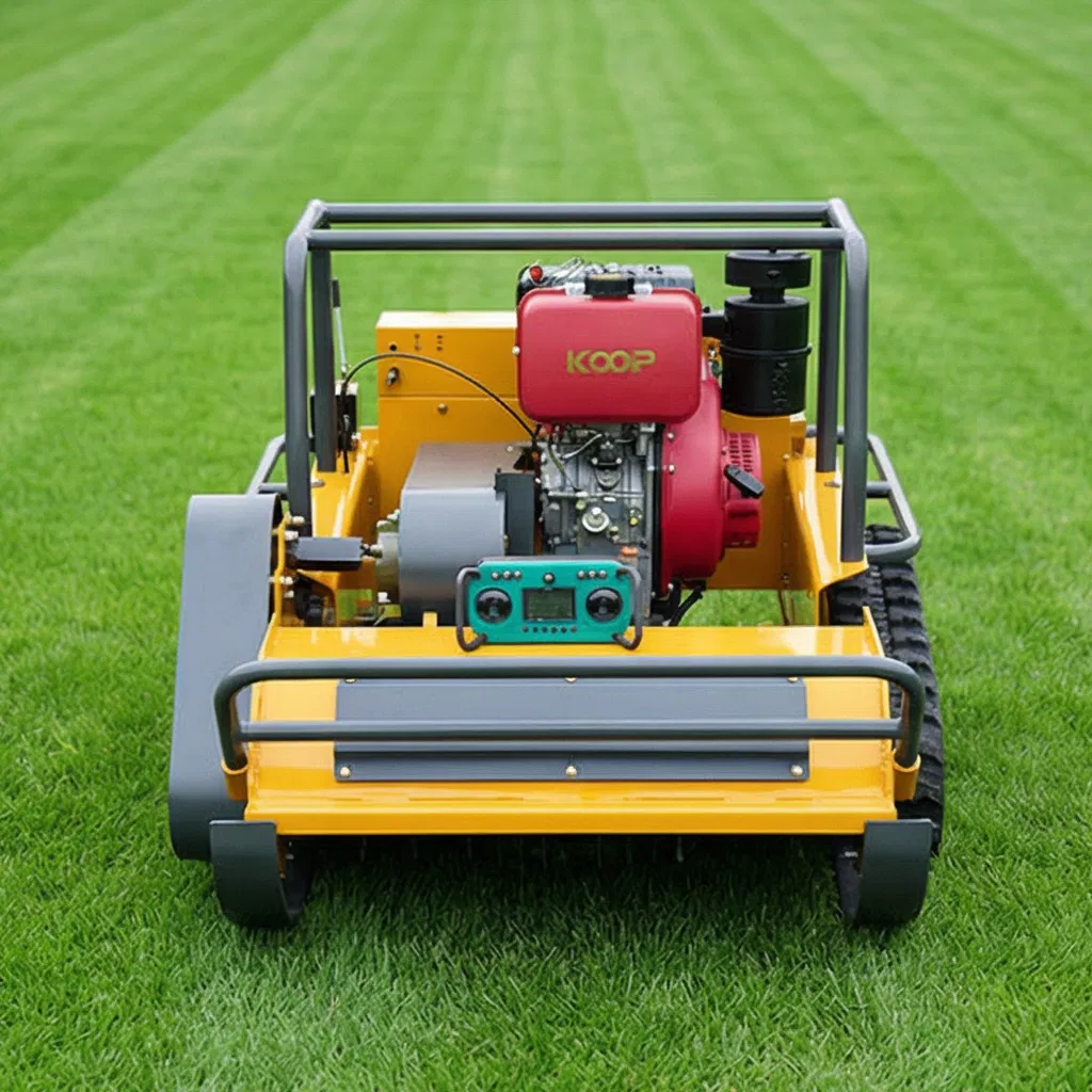 Гусеничный бензиновый фрезерный кусторез с дистанционным управлением