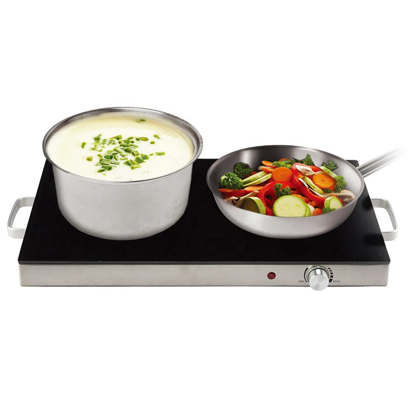 Customized Electrical Heating Food Dishes Warmer Plate Home Use Tempered Glass