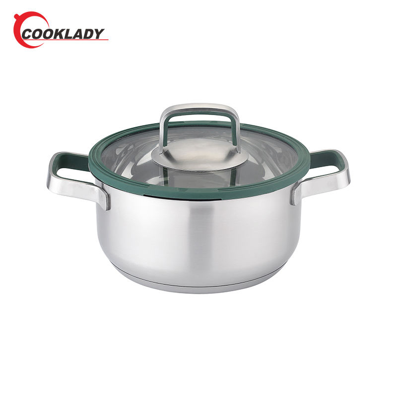 High Quality Frying Pan Stainless Steel Straight Shape Cookware Set Cooking Pot with Handle
