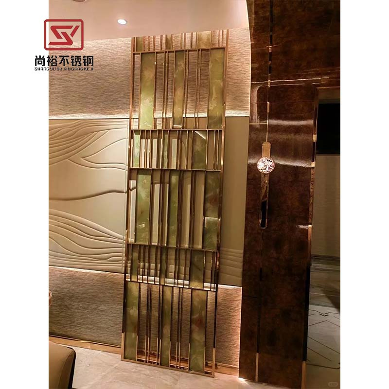 Luxury Restaurant Laser Cut Stainless Steel Room Divider Screen