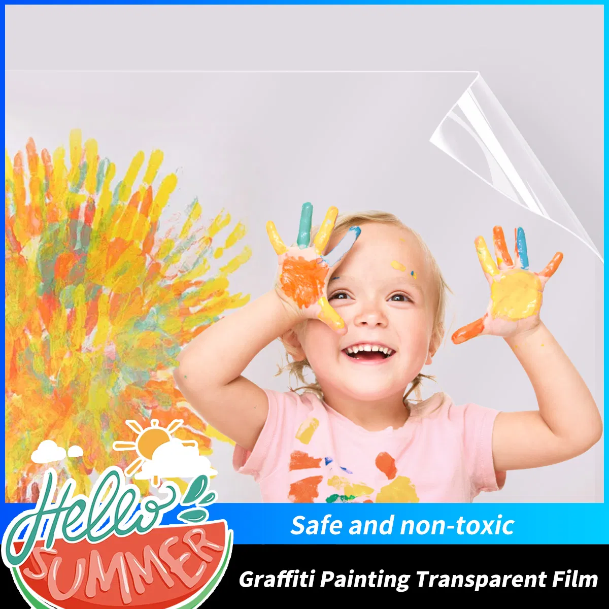 Anti-Scratch Transparent Wall Sticker & Kids Drawing Film