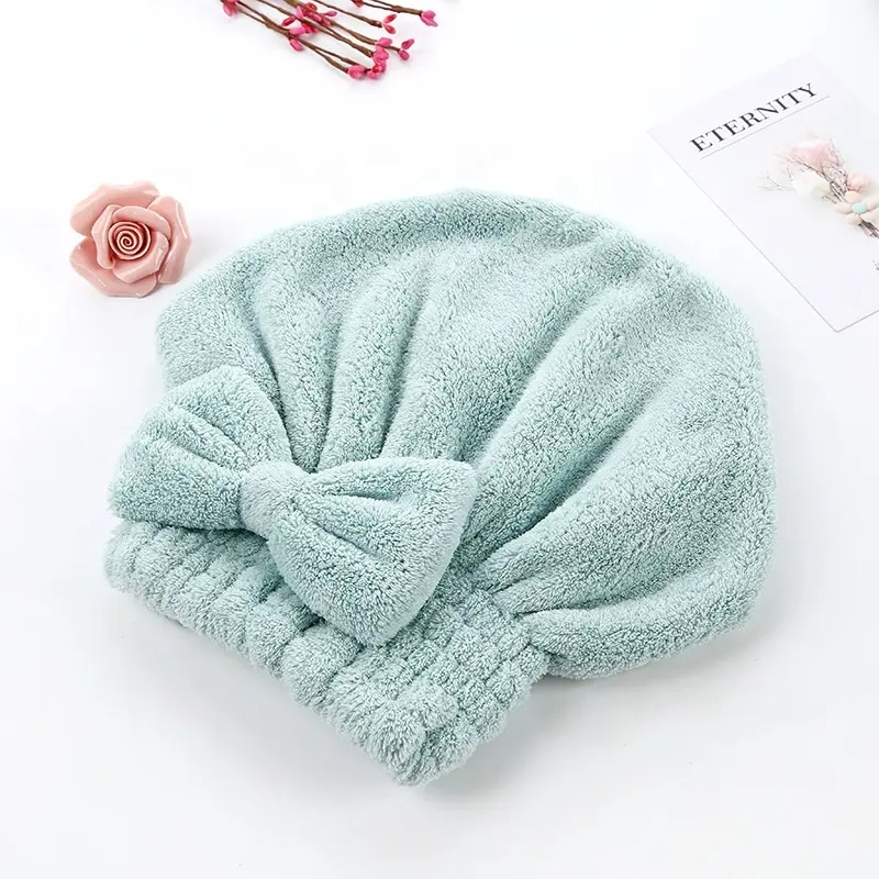 Coral Velvet Dry Hair Towel Shower Thickened Hair Hat