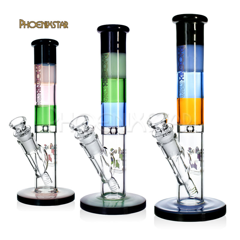 Factory Wholesale Colorful Glass Straight Tube Water Pipes Glass Smoking Pipe Oil Rig Hot Sale Smoking Product