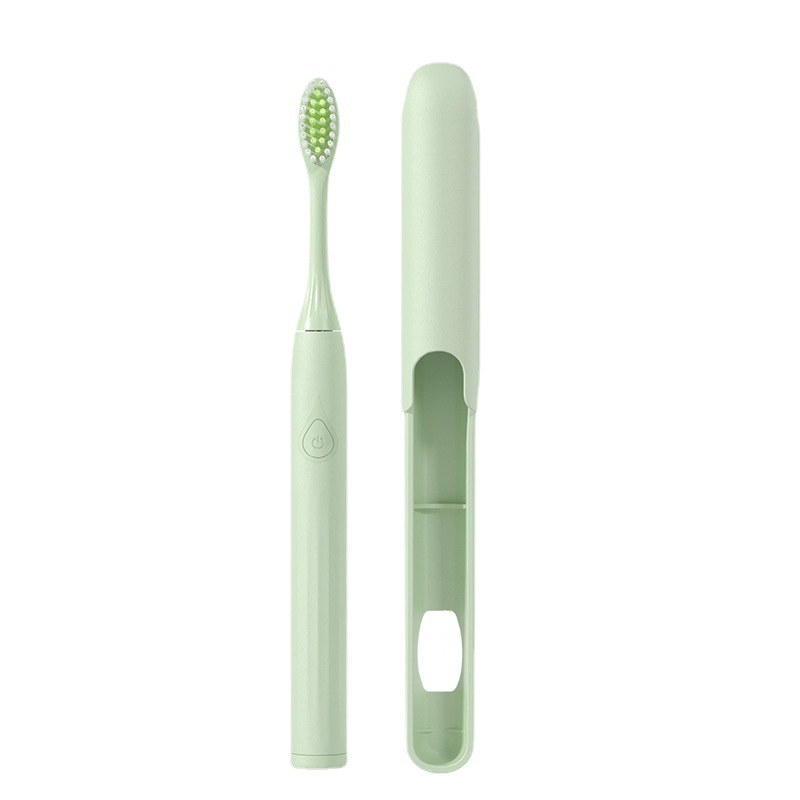 Ultra-Slim and Light Portable Adult Electric Toothbrush for Travel and Business Trips Battery-Powered Sonic Toothbrush with Travel Case