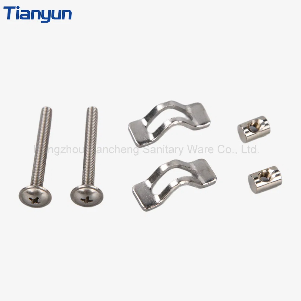 Toilet Seat Fittings Stainless Steel SUS304 S Arch Lock Metal Hinge with Rch Gasket