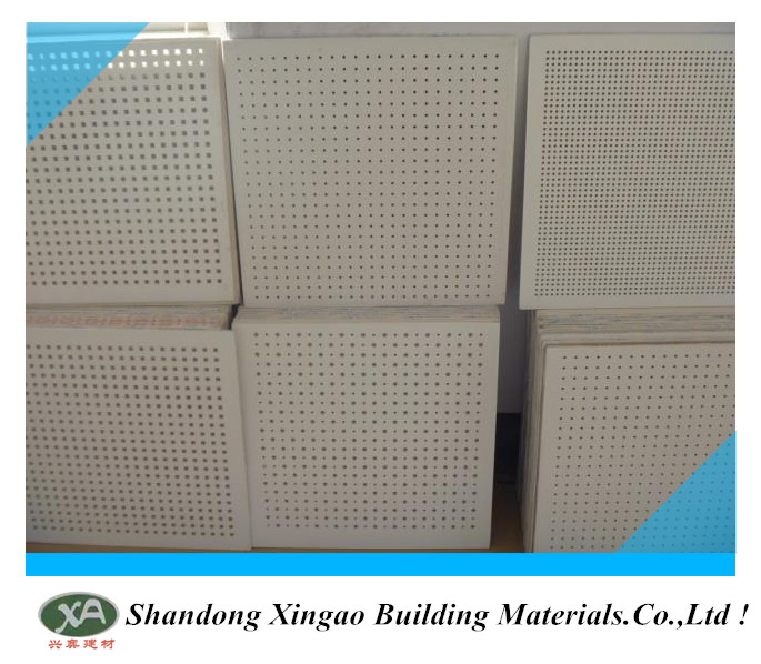 Sound Proof Fireproof Board Perforated Gypsum Ceiling Tiles