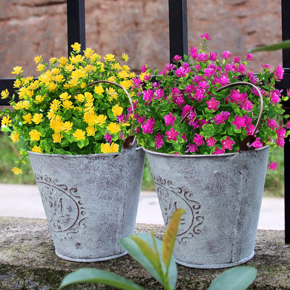 Кустарники искусственные пластиковые зеленые подвесные