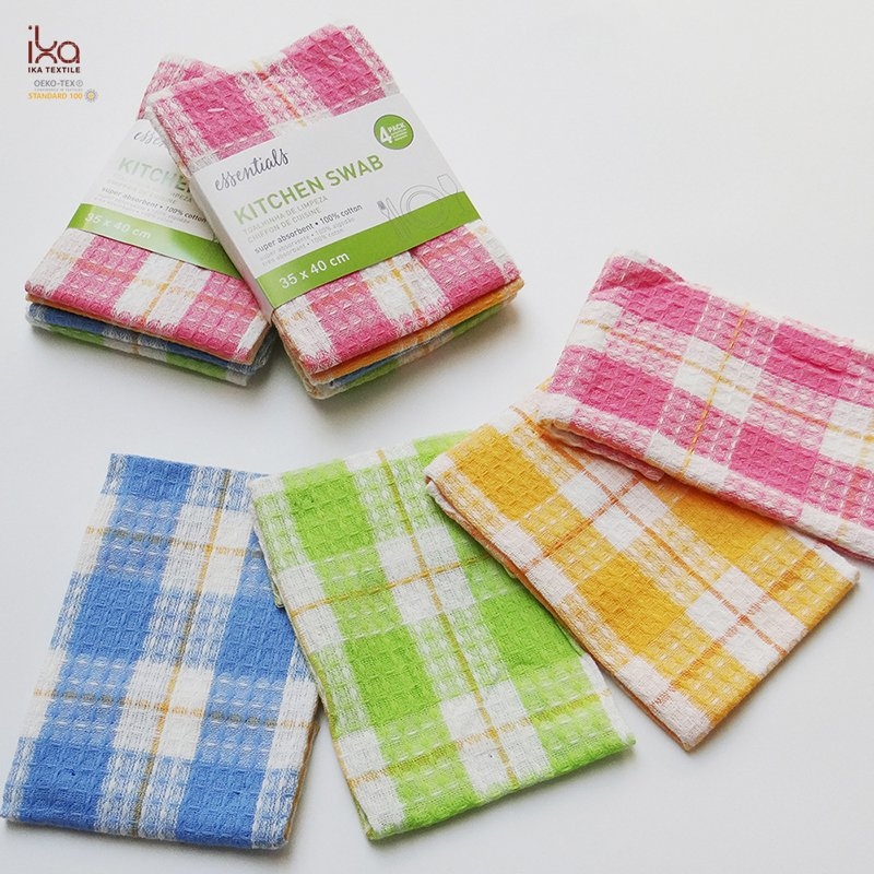 Cleaning Product Character Textile Waffle Customized Woven Gift Wholesale Set Cloth White Kitchen Cotton Dish Towel