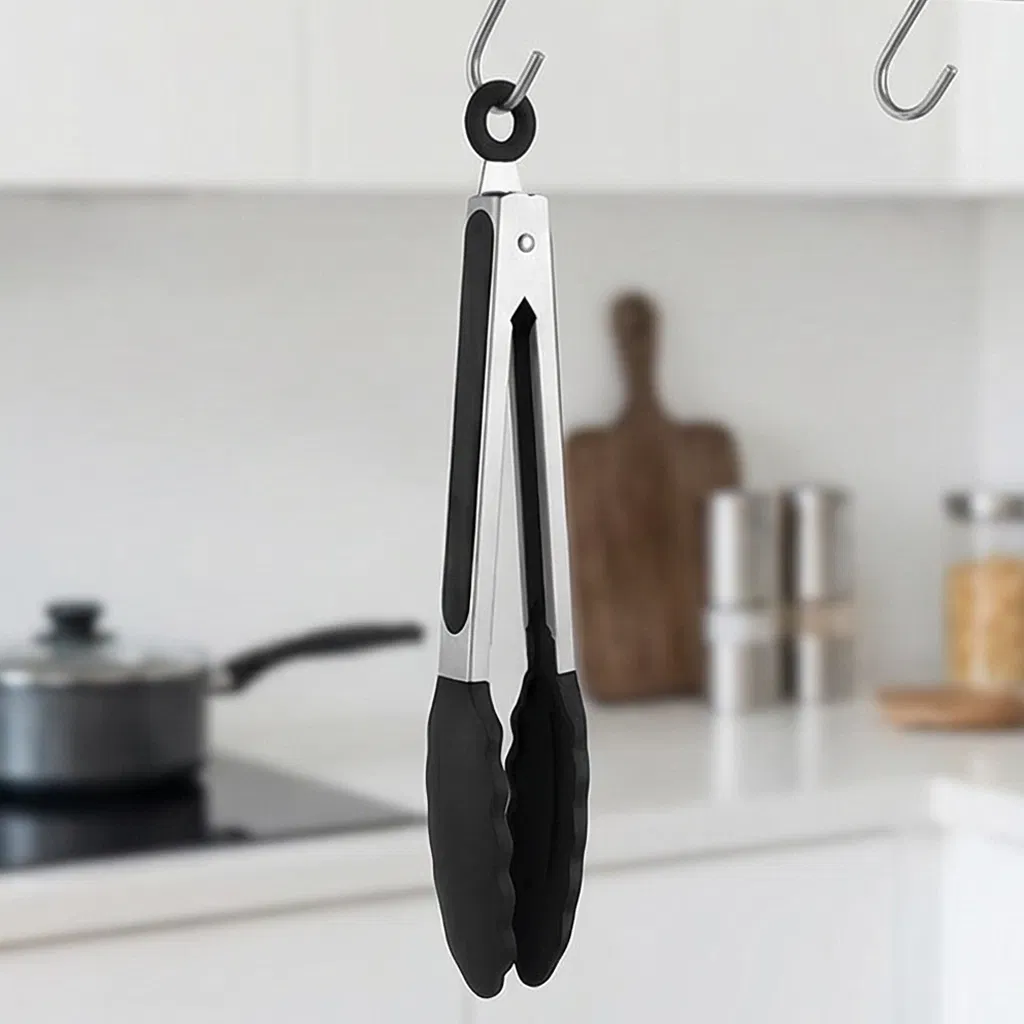 Innovative High-Temperature Kitchen Tongs with Food Grade Silicone Tips