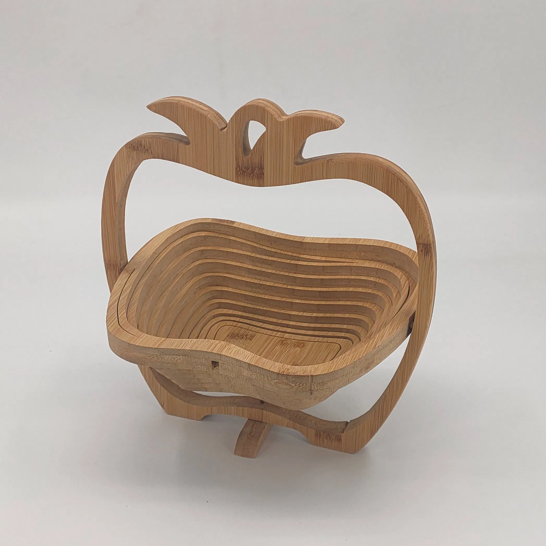 Foldable Basket Basket in Bamboo in Form of Pineapple for Fruits