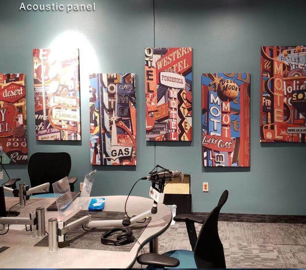 Wholesale New Ceiling Solutions and Panels UV Printed Nature Designs for Pet Fiber Acoustic Panel