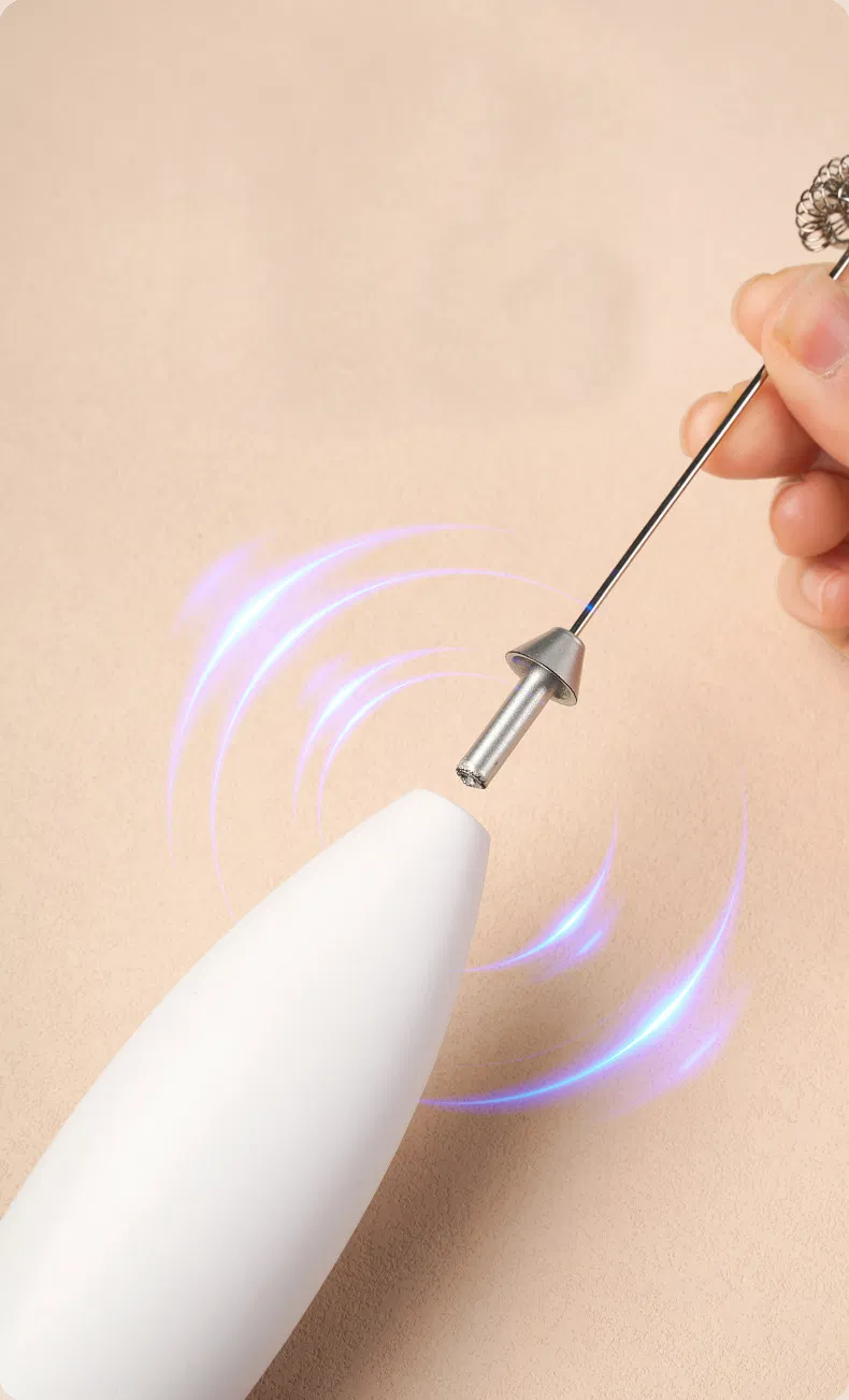 2025 Colorful Handheld Milk Frother Mini Milk Electric Whisk Battery Operated Portable Drink Mixer with Frother Stand for Coffee