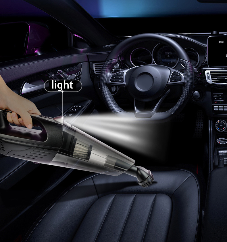 High Power Handheld Car Vacuum Cleaner W/LED Light