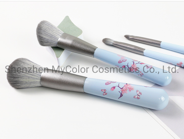 Easy to Clean Sakura Style 8PCS Professional Makeup Brush Cosmetic Brush Set with Synthetic Hair