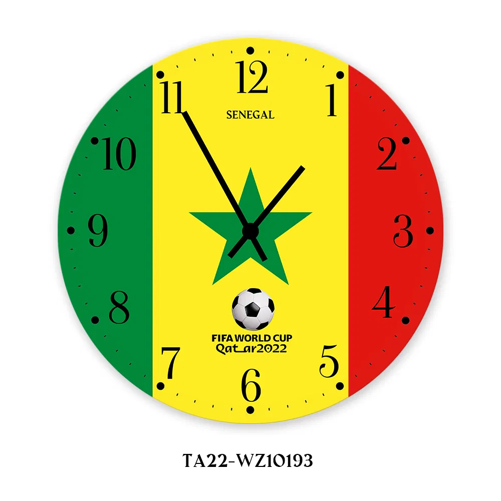 World Cup Light Luxury Wood Wall Clock