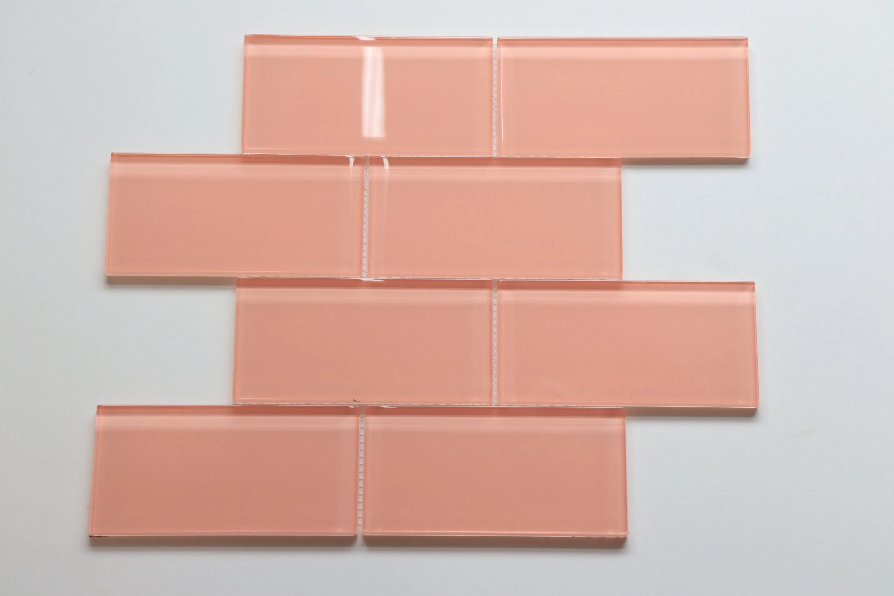 Оранжевая стеклянная мозаика Subway для стен