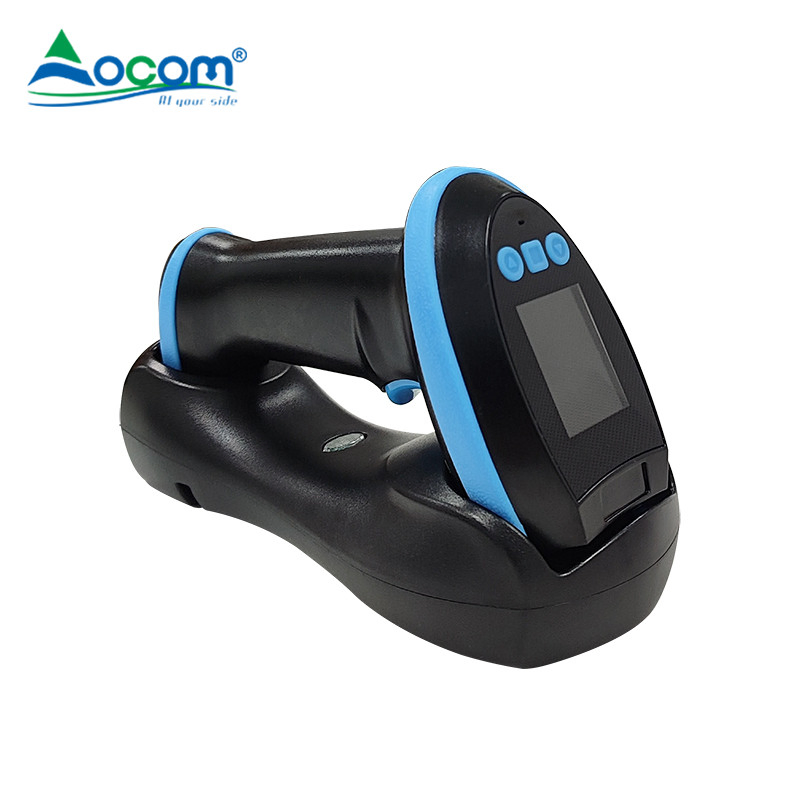 Ocom New Arriving 2024 Wireless Scanner 1d 2D Handheld Barcode Reader with LED Display
