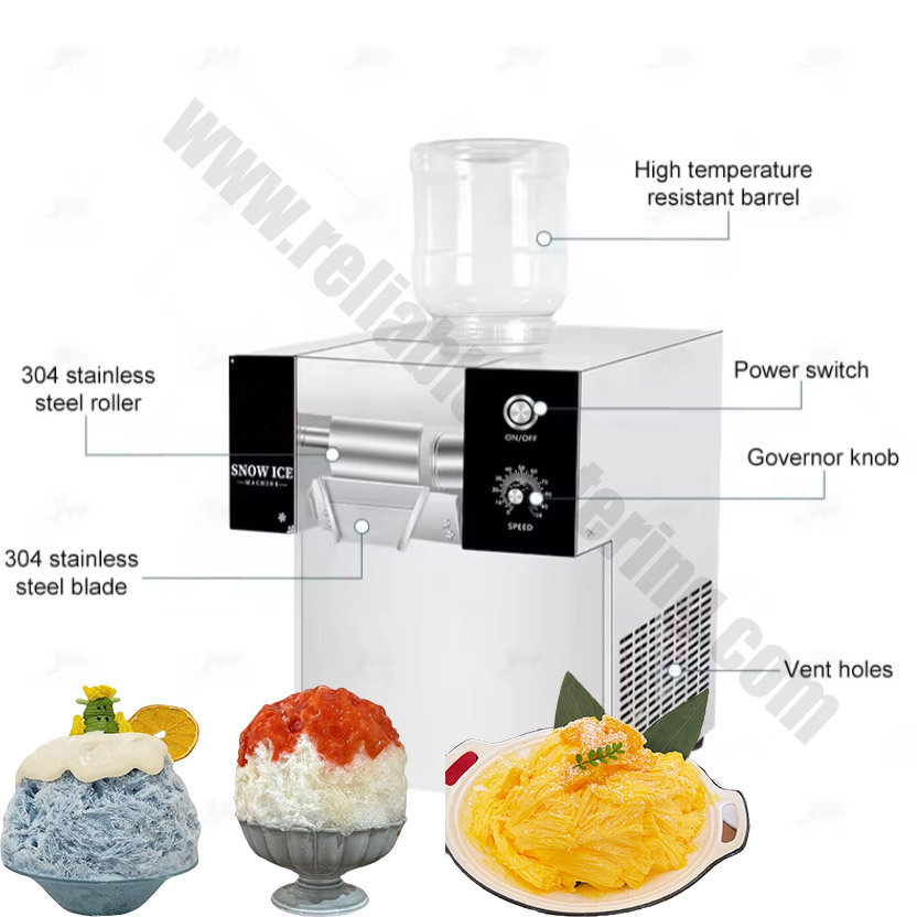 Snow Ice Machine Shaved Ice Machine Fully Automatic Industrial Snowflake Ice Maker with Energy-Saving and Smart Temperature Control