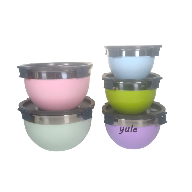 0.4mm Hot Sale New Products USA Salad Food Bowl with Measurement Line Personalized Stainless Steel Serving Mixing Bowl Fruit Ripening Bowl