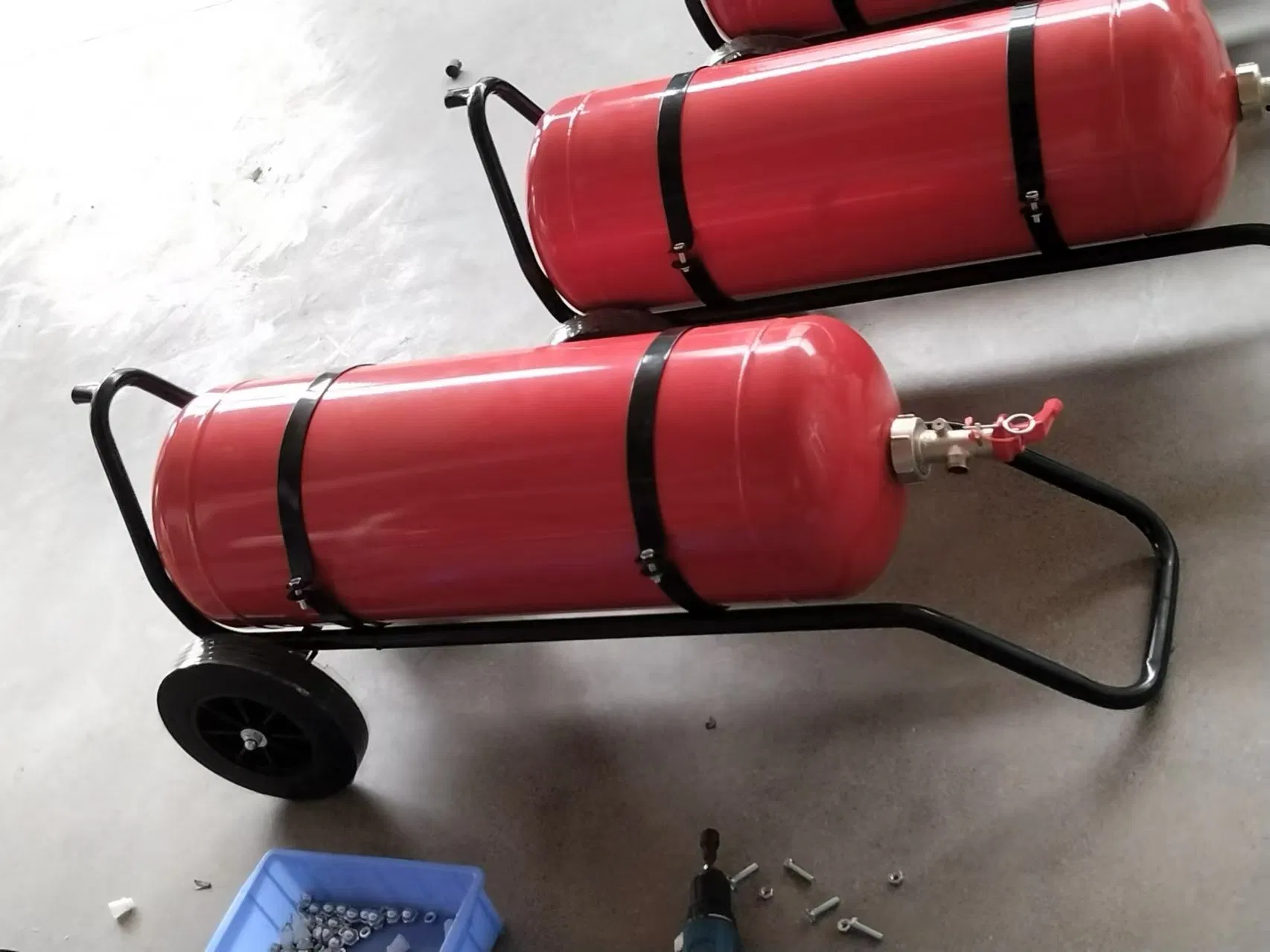 Steel Fire Fighting Trolley Fire Extinguisher Wheel