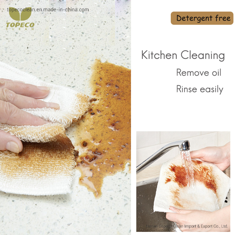 Topeco Antibacterial Kitchen Bamboo Fiber Dish Cloth Durable Cleaning Towel Customized Package