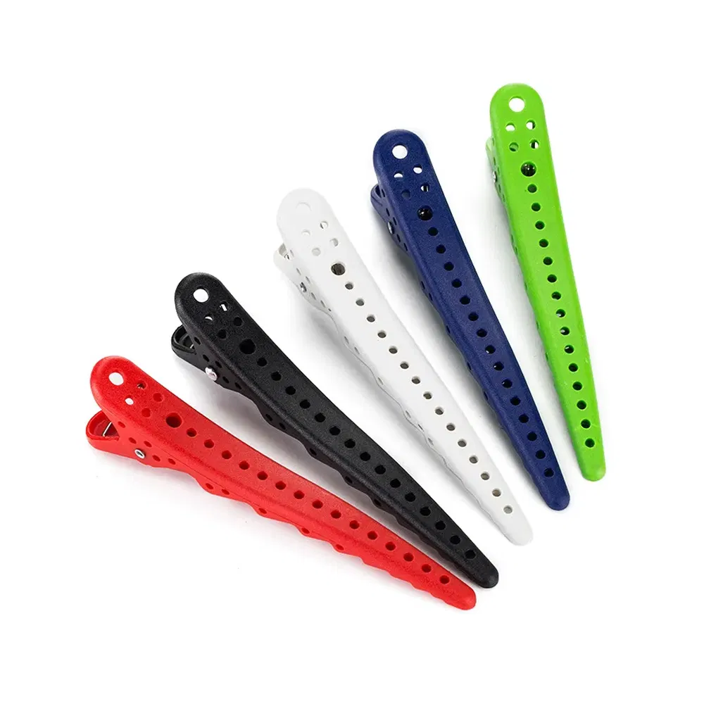 Зажимы для волос "Аллигатор" металлические, разноцветные