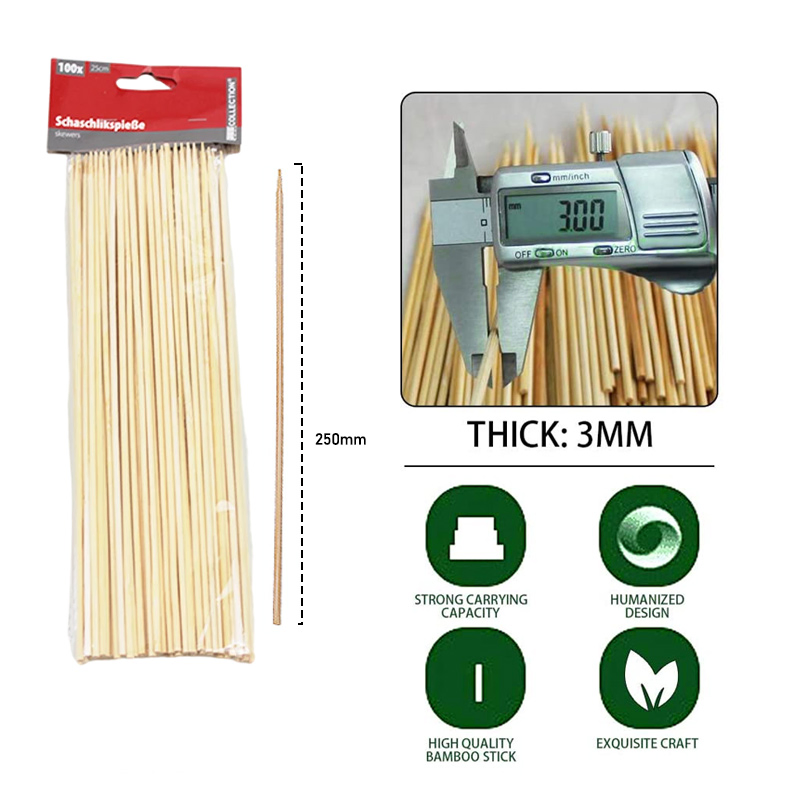 Disposable Simple Style Design Natural Environmental Bamboo Stick for BBQ