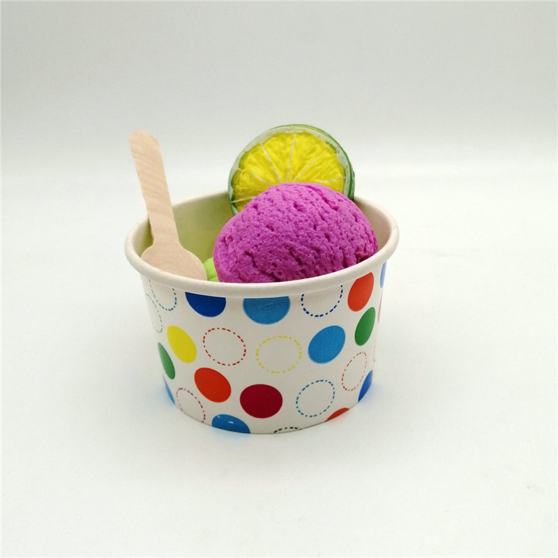 Disposable 8oz Custom Printed Single Wall Ice Cream Cup Biodegradable Coffee Cup