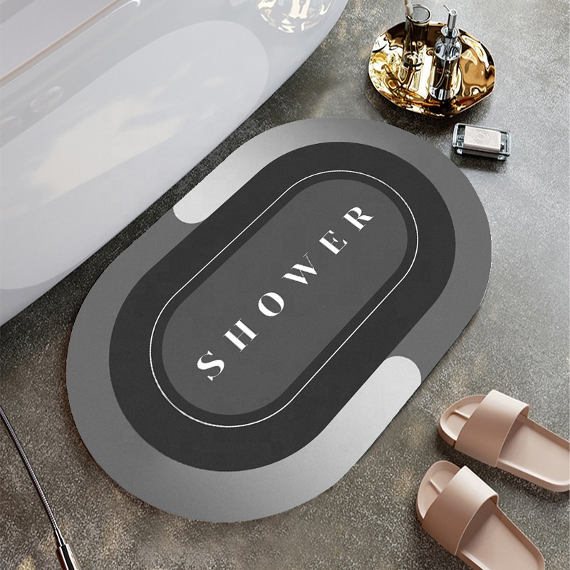 Factory Supply Carpet and Rugs Printed Carpet Oval Bathroom Mat Door Mat Carpet Tile Diatom Mud Mat