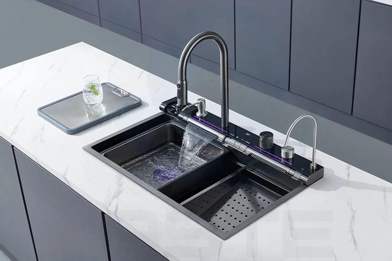 Latest Heat Popular Multifunctional Smart Platform with Heated or Normal Temp Water Single Handle Stainless Steel Faucet Kitchen Mixer Faucet Tap