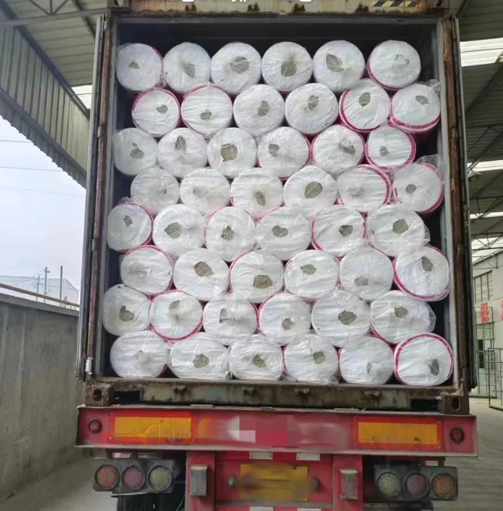 25mm 50mm 100mm Thickness Manufacturing Heat Resistant Roof Insulation Furnace Foil Faced R Value Mineral Rock Wool Fiber Twin Roll Blanket with Wire Mesh