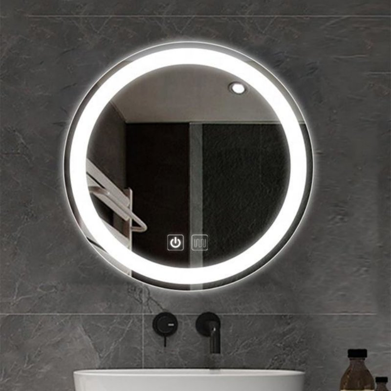 LED Smart Mirror with Temperature&Time Display LED Mirror Make up Mirror