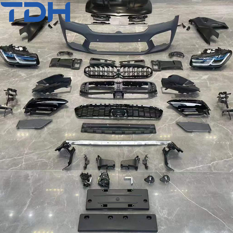 Передний и задний бампер PP для BMW 5 серии (F10/F18) в стиле G30/G38 LCI M5 с капотом CS