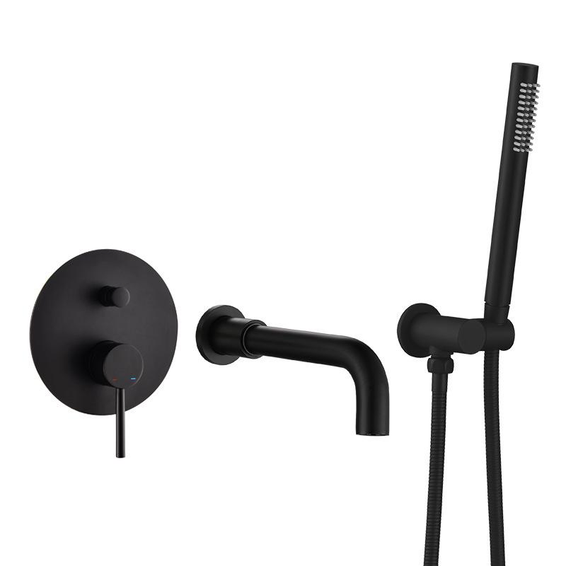 Wall Mounted Bath Faucet with Spout Bathtub Mixer
