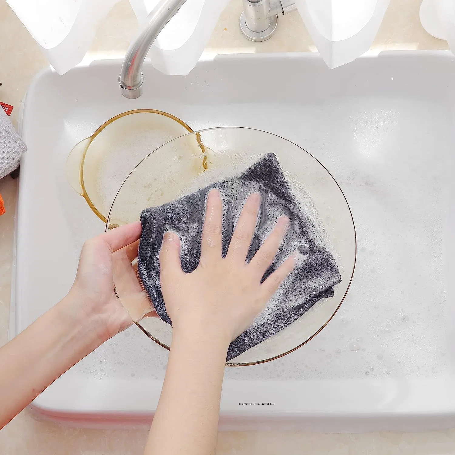 100% Cotton Weave Kitchen Dish Cloths, Ultra Soft Absorbent Quick Drying