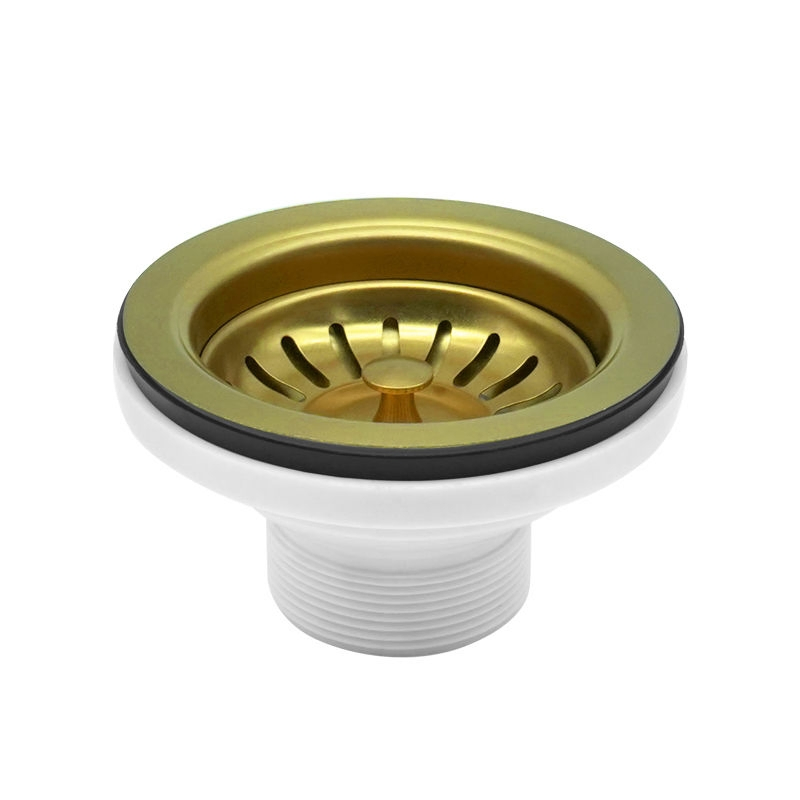 Manufacturing Watermark PVD Nano Golden Stainless Steel Filter Basket Kitchen Sink Drain