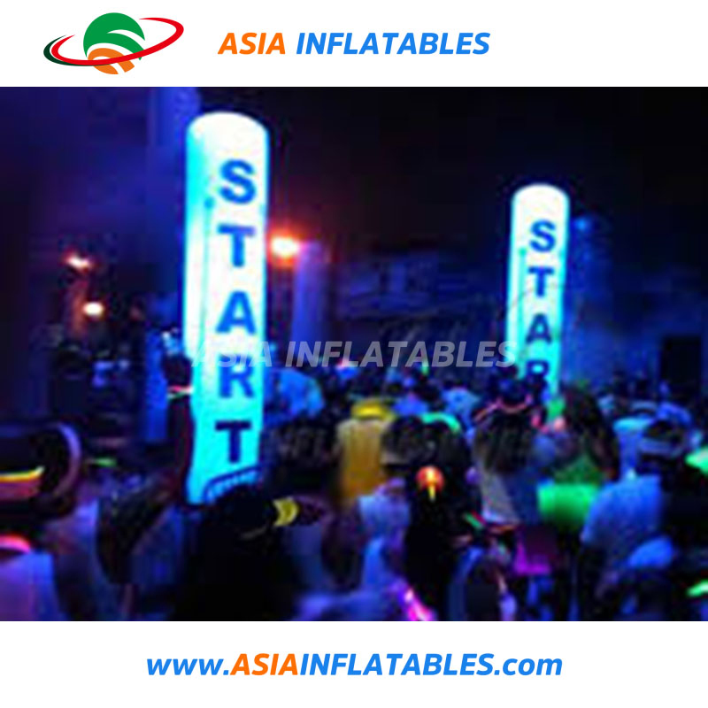 LED Light Inflatable Tube for Wedding Decoration Tusk