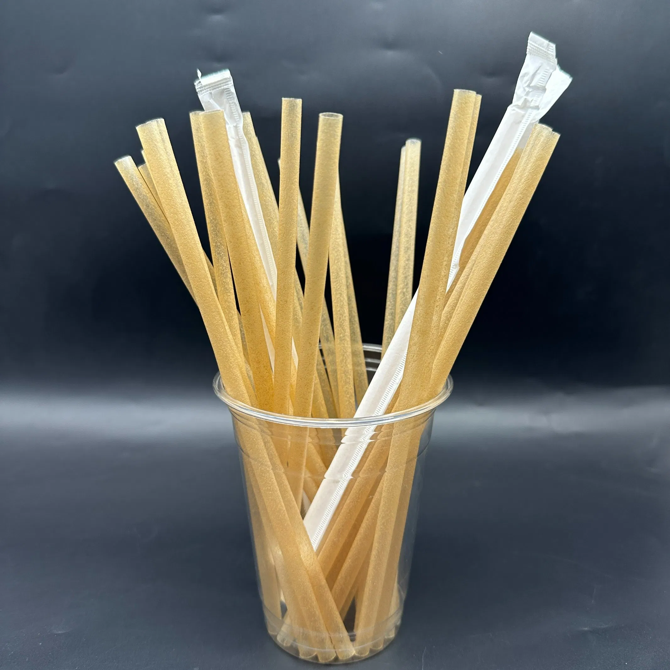 Eco Friendly Disposable Biodegradable Straw Sugarcane Bagasse Straw 6mm