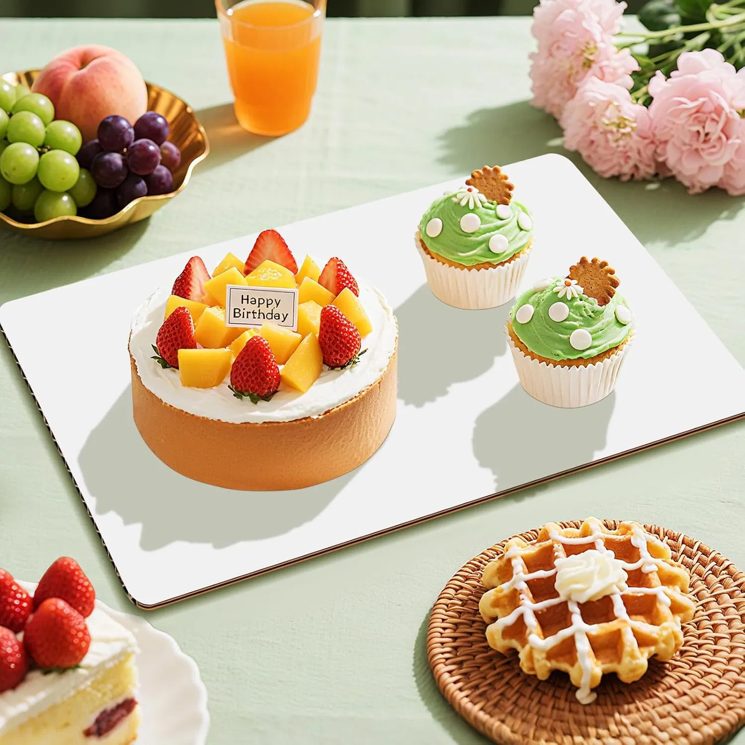 14X10 Cakes Boards Rectangle White, Quarter Sheet Cake Board