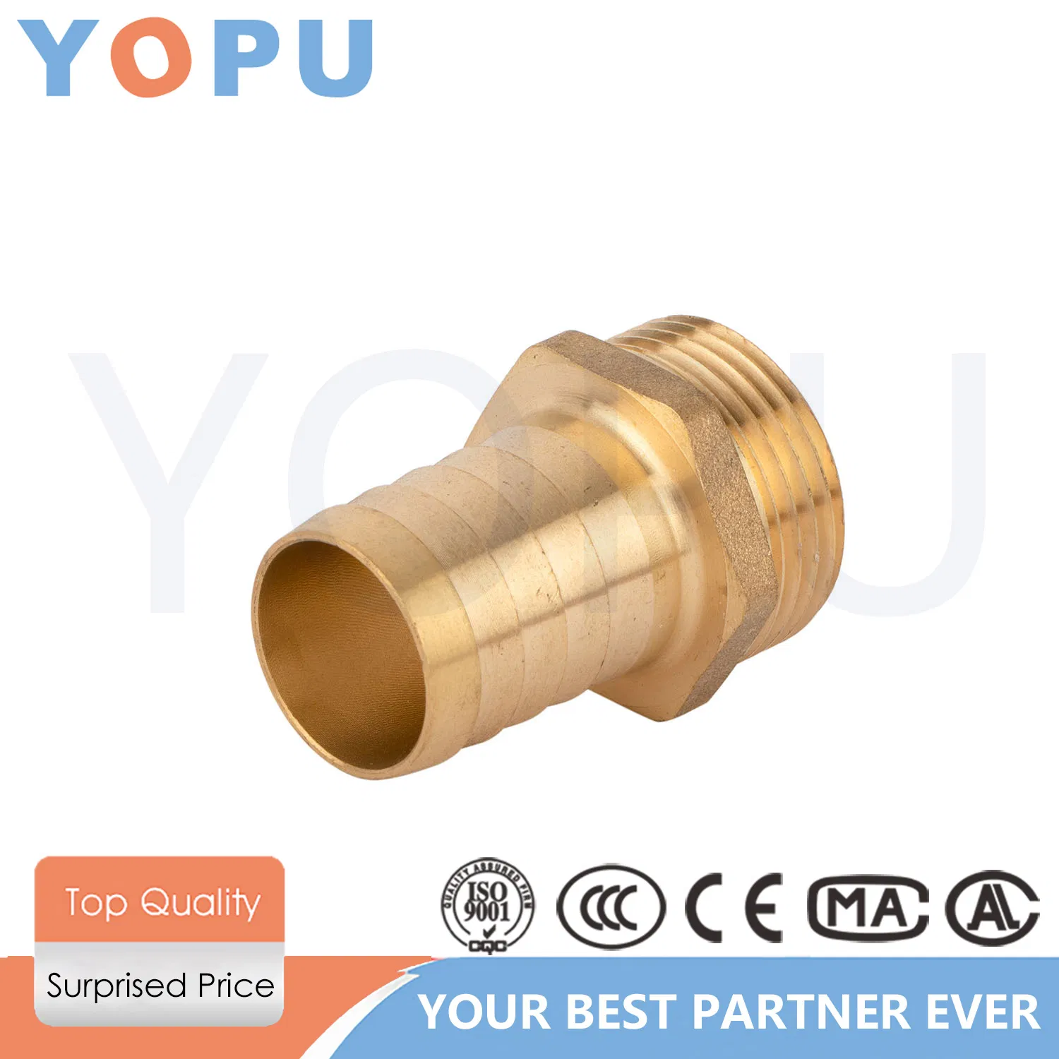 Industrial Brass Pipe Fittings NPT Female Swivel Coupling 1/2 Inch