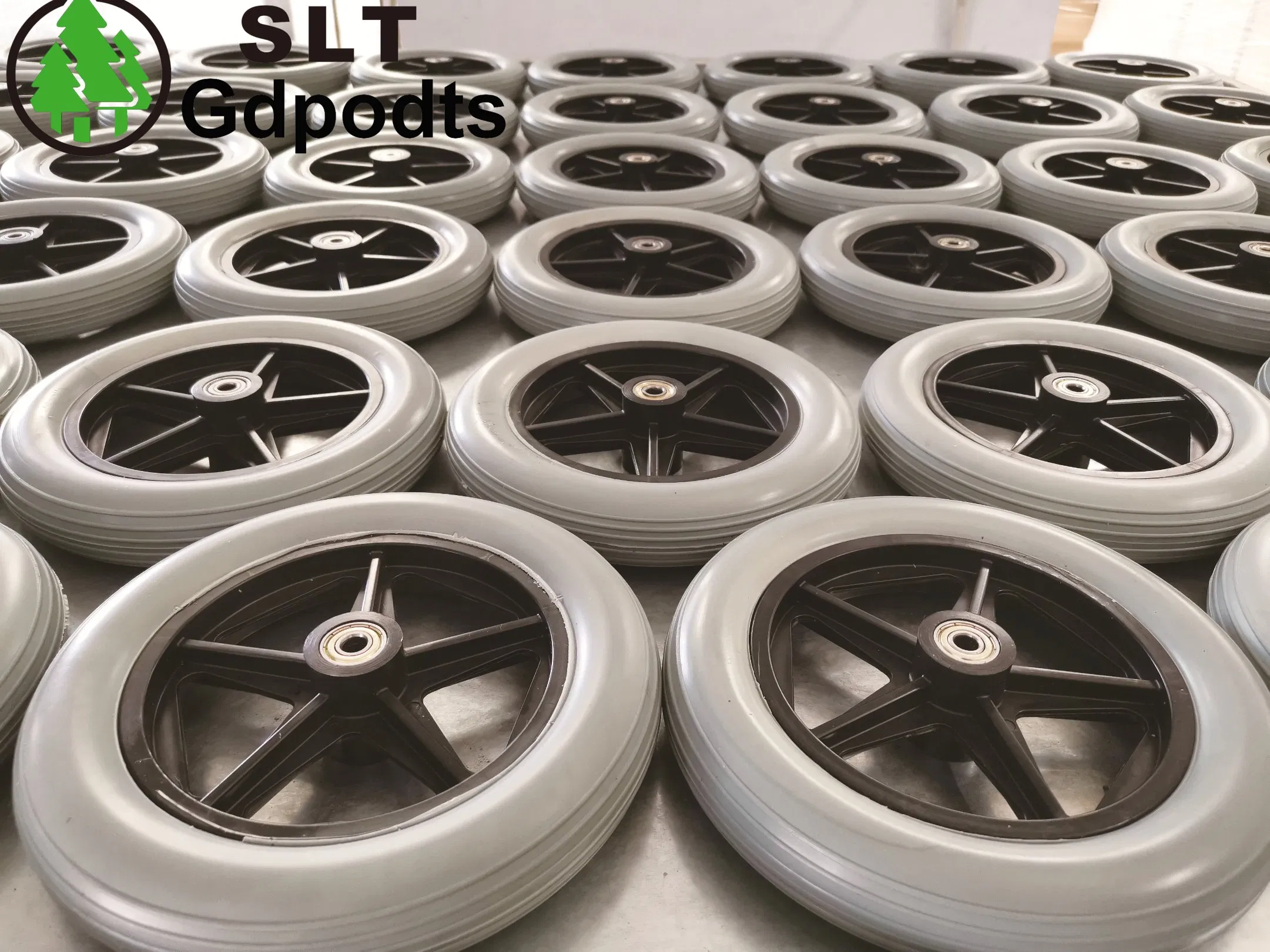 10X2 PU Wheel Caster Wheels PP Rim Wheelchair