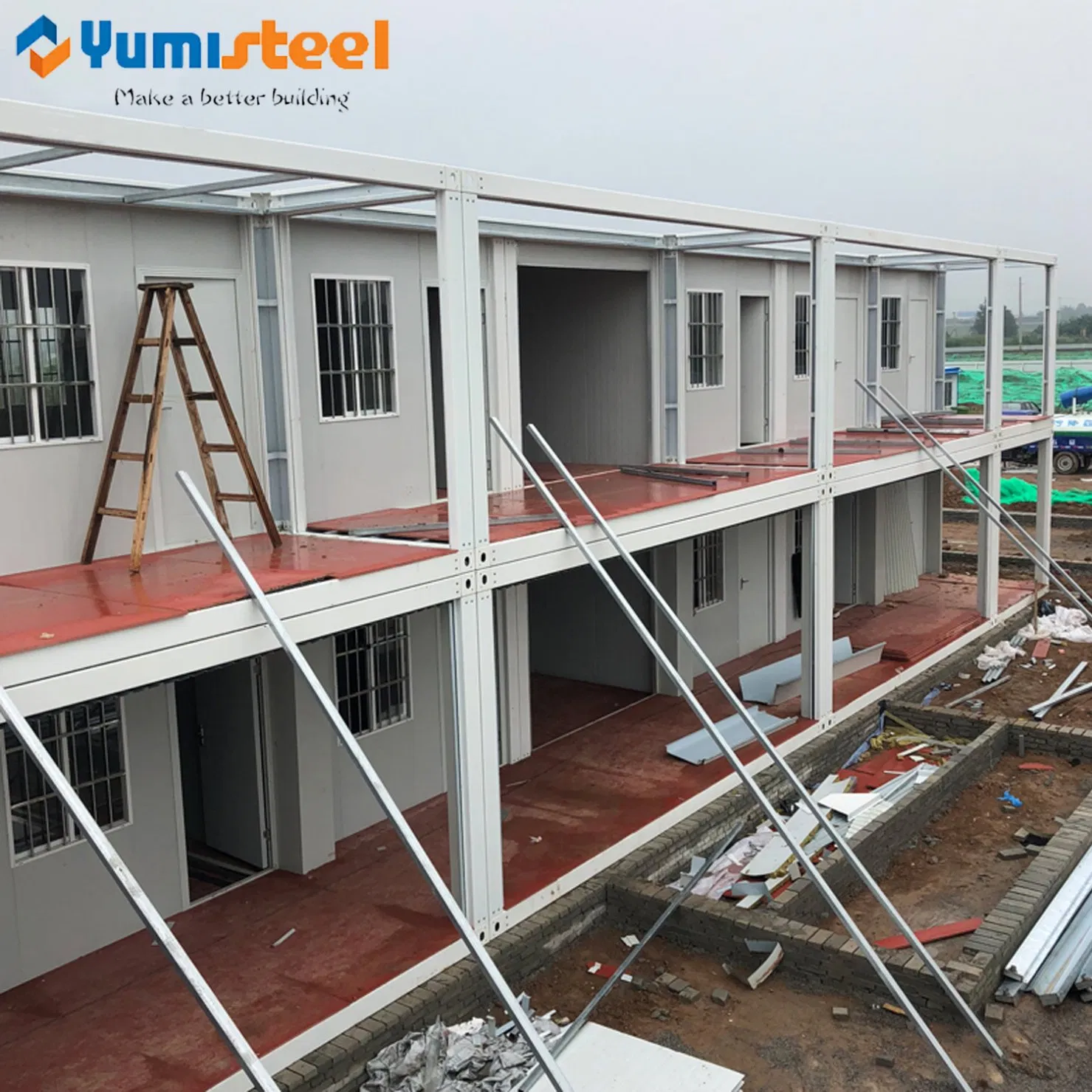 Customized Thermal Insulated Sandwich Wall Panel Prefab Mobile Container House for Hotel