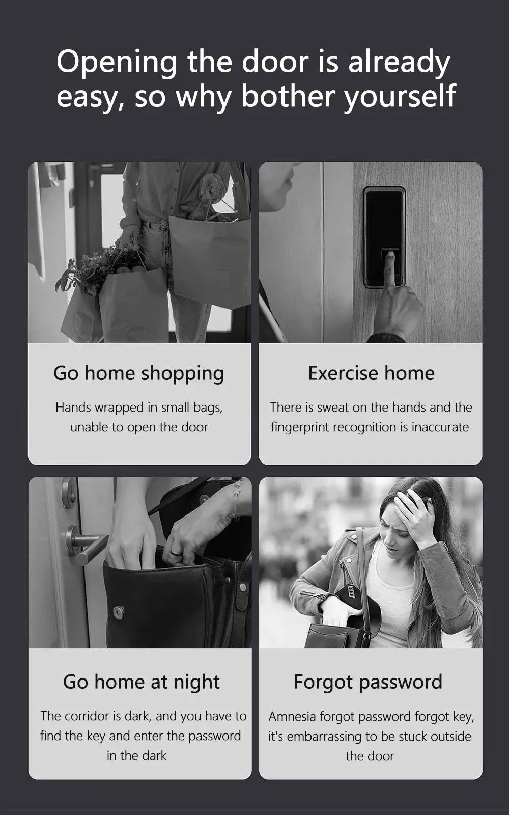 Bingoelec WiFi Tuya Smart Lock Anti-Theft Door Smart Door Lock